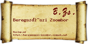 Beregszászi Zsombor névjegykártya