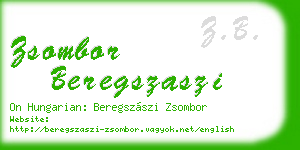 zsombor beregszaszi business card